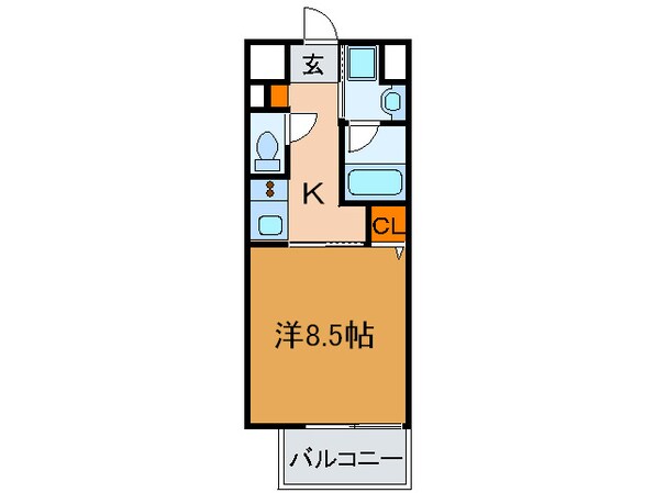 ベルフェリーク新神戸の物件間取画像